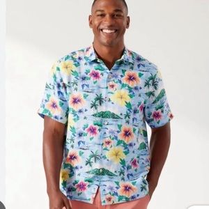 Tommy Bahama Hibiscus Vista Short Sleeve Woven Shirt